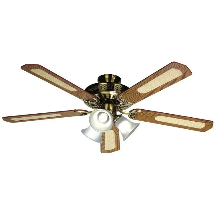 res Ventilateur de plafond 132 cm Brun VENTILATEUR DE PLAFOND