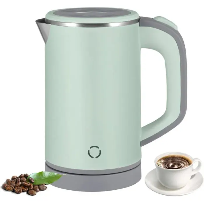 ®RisingFF Bouilloire électrique compacte en acier inoxydable de 800 ml (verte)