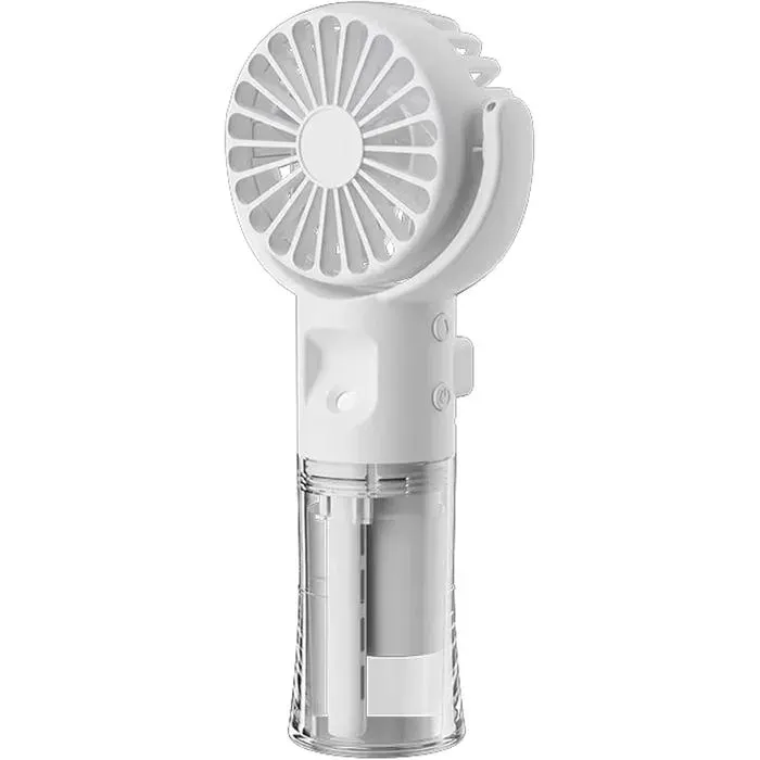 ®RisingFF Mini ventilateur brumisateur portable rechargeable par USB 4 vitesses petit et léger (blanc)