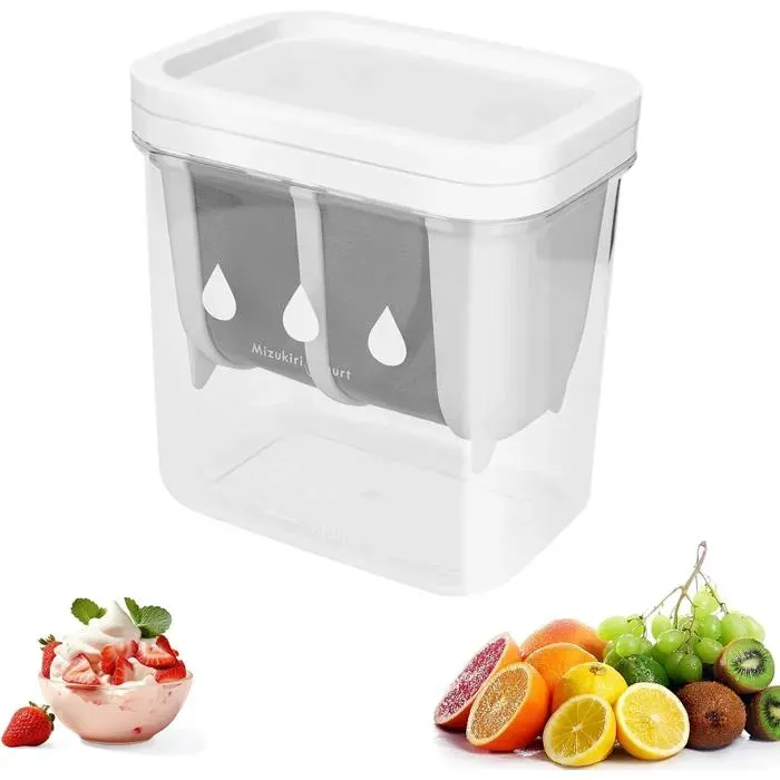 ®RisingFF Passoire à yaourt yaourtière au fromage sans BPA de 1 100 ml avec maille fine réutilisable et étanche