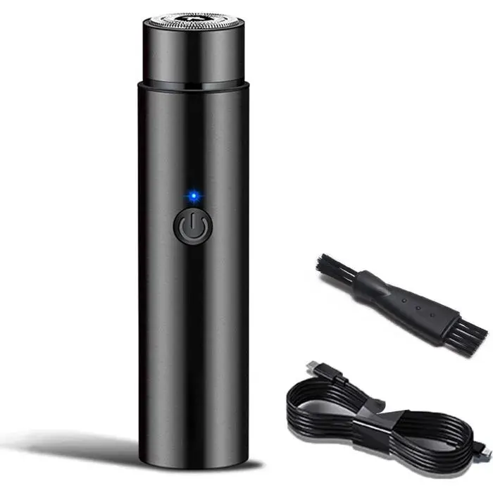 ®RisingFF Rasoir électrique rotatif portable pour homme rasoir de poche étanche pour voyage ou usage domestique