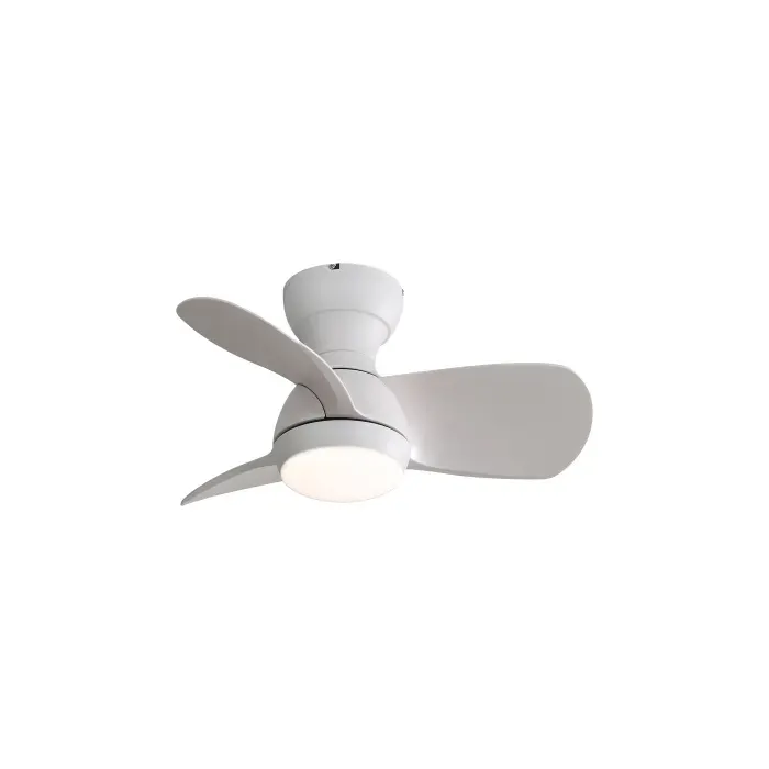 ®RisingFF Ventilateur de plafond dintérieur de 23 pouces avec 3 pales en ABS télécommande blanc avec éclairage LED de 18 W