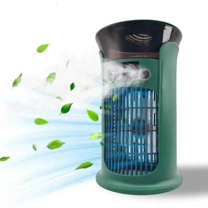®RisingFF Ventilateur portable humidificateur dair alimenté par USB ventilateur de refroidissement ultra-silencieux