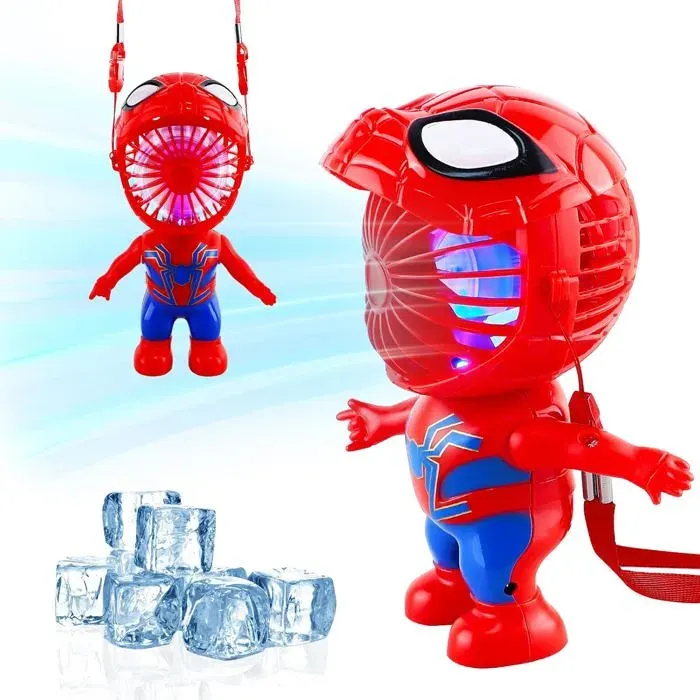 ®RisingFF Ventilateur portable mini ventilateur rechargeable araignée pour enfants ventilateur silencieux USB