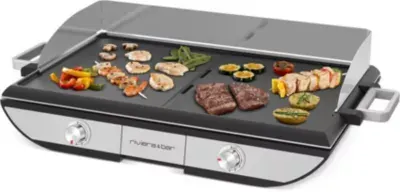 Riviera Et Bar - Plancha Électrique Qpl 650 Noir Gris À Poser, 50x30 Cm