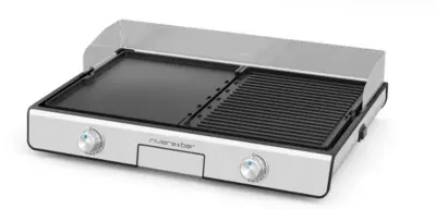 Riviera Et Bar - Plancha Électrique Qpl530 Réversible À Poser, 45.5x28.5 Cm