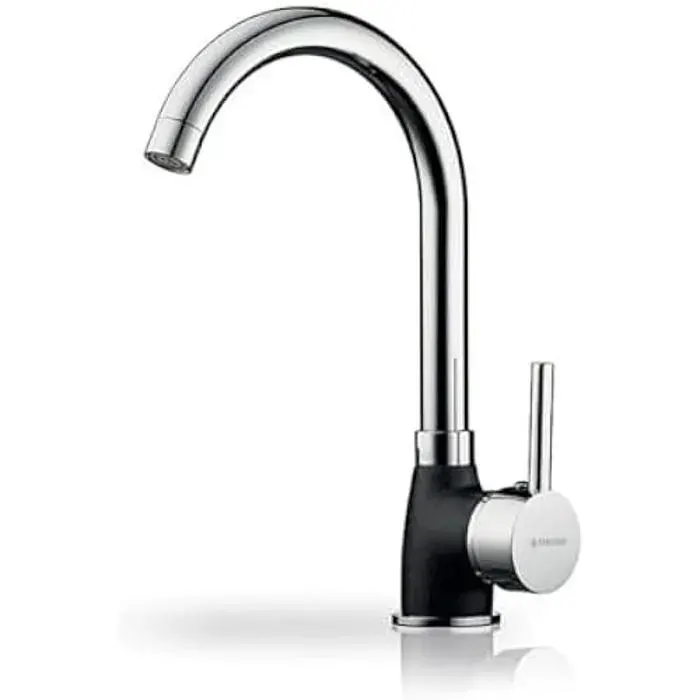 Robinet de cuisine Pyramis Bello Duo 090927138 granit noir (noir jaspé acier inoxydable)
