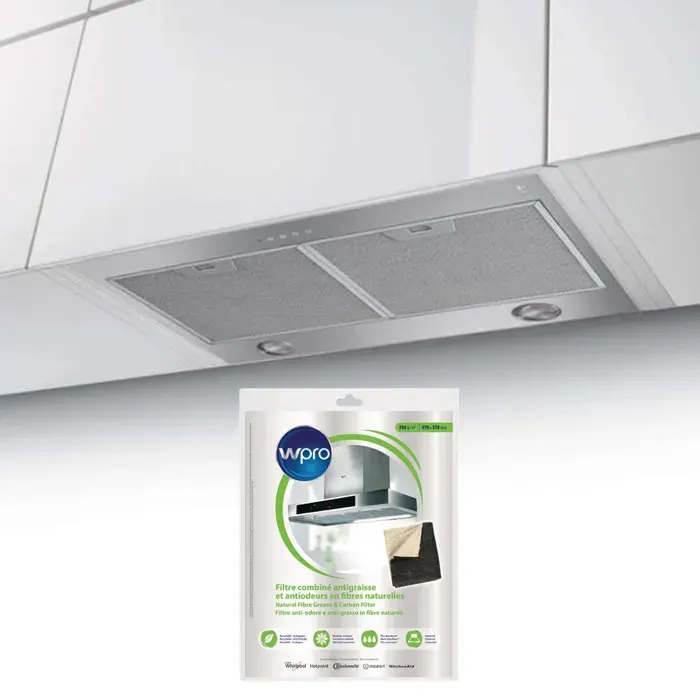 ROBLIN Groupe filtrant aspirant inox Largeur 55cm 4 vitesses Débit dair 740m3/h