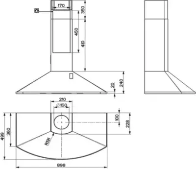 Roblin - Hotte Décorative Murale 50 16 00 6 — vue 3