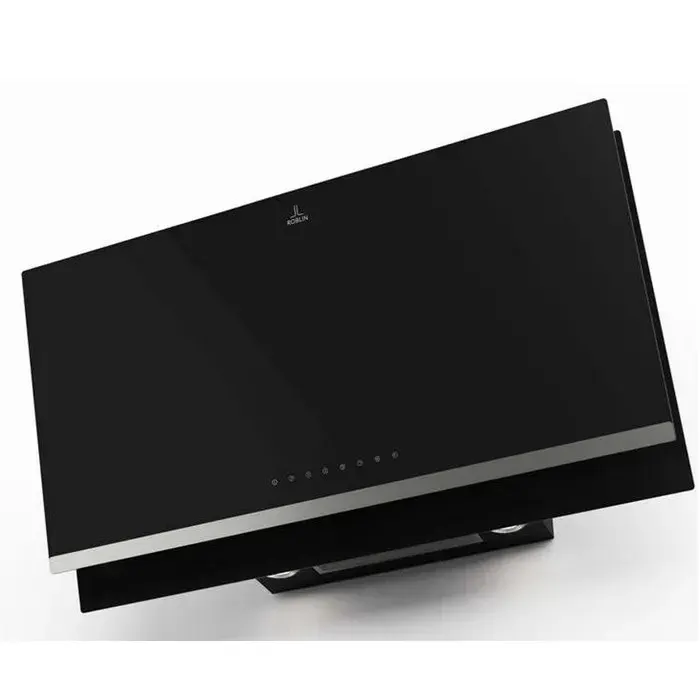 Roblin - Hotte Décorative Murale Inclinée Eden 900 Verre Noir — vue 2