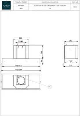 Roblin - Hotte Encastrable Confidence 770 Inox — vue 4