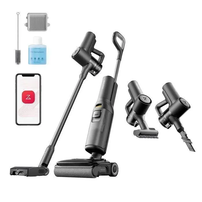 Roborock F25 ACE Combo Aspirateur Laveur Complete Nettoyeur de Sol 20 kPa sans Fil 5-en-1 240W Assistance Bidirectionnelle App