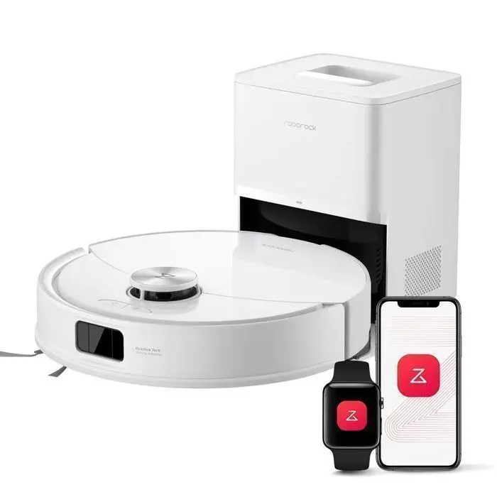 Roborock Q10 S5+ Aspirateur Robot avec station de lavage10000 Pa Aspiration Navigation & Cartographie Évitement dobstacles APP