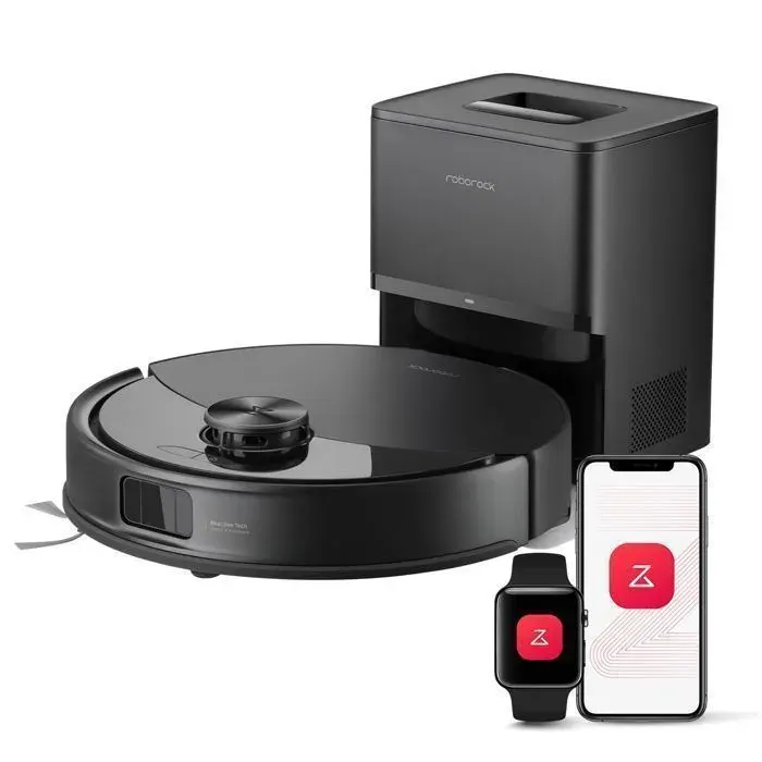 Roborock Q10 S5+ Aspirateur Robot Laveur avec Station 10000 Pa Aspiration Système VibraRise 2.0 Double Anti-emmêlement