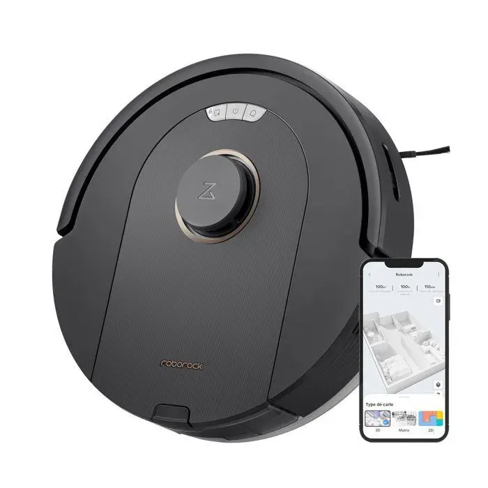 Roborock Q5 Pro dOccasion 95% Neuf-Aspirateur Robot Laveur 5500Pa LiDAR 240min Autonomie Anti-Enchevêtrement