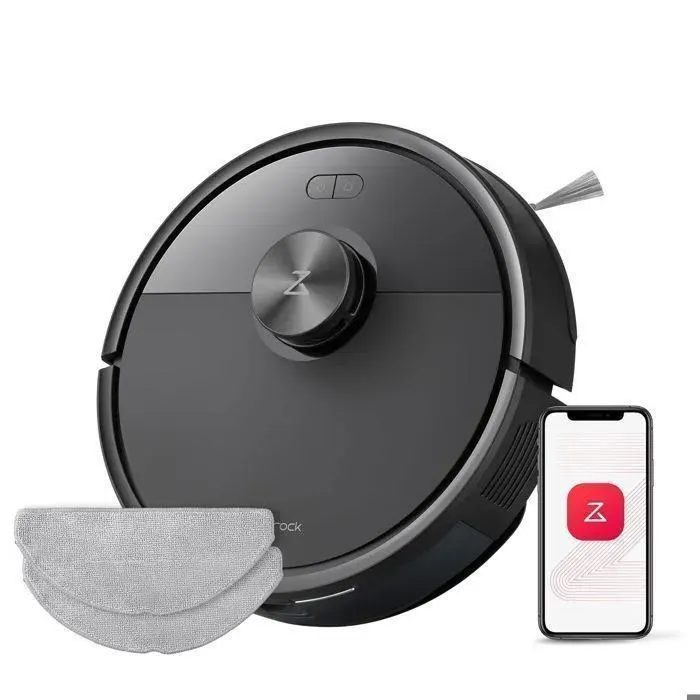 Roborock Q7 M5 Set Aspirateur Robot Laveur 10000 Pa Double Anti-emmêlement Navigation avec LiDAR PrécisAPP Noir