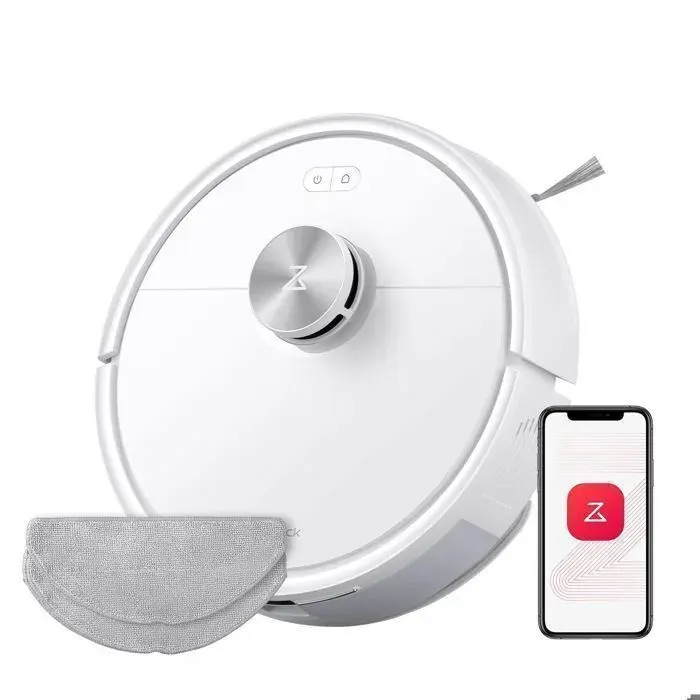 Roborock Q7 M5 Set Aspirateur Robot Laveur 10000 Pa Double Anti-emmêlement Navigation avec LiDAR PrécisBlanc