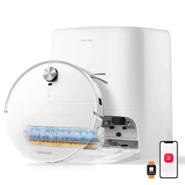 ROBOROCK Qrevo Edge 2 Flow Aspirateur Robot Laveur Ultra-Fin 898cm 35000Pa SpiraFlow 2.0 LiDAR RetractSense Anti-Poils