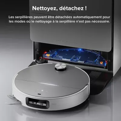 Roborock - Robot Aspirateur Laveur Saros 10 Blanc — vue 4