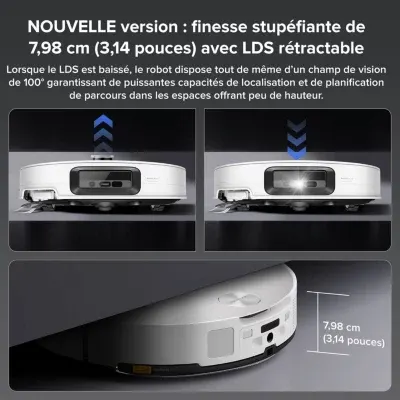 Roborock - Robot Aspirateur Laveur Saros 10 Blanc — vue 2