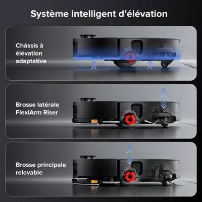 Roborock - Robot Aspirateur Laveur Saros 10 Noir — vue 3