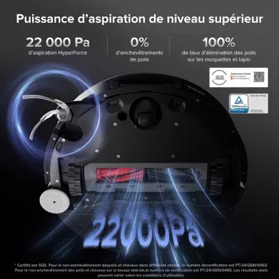 Roborock - Robot Aspirateur Laveur Saros 10 Noir — vue 10