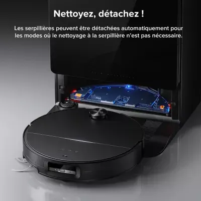 Roborock - Robot Aspirateur Laveur Saros 10 Noir — vue 9