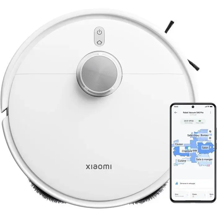 Robot Aspirador Fregasuelos Xiaomi S40 Pro limpieza láser succión 15000 Pa mopa WiFi