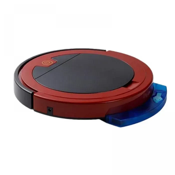 Robot Aspirateur 3-en-1 Noir et Rouge avec Navigation Intelligente et Télécommande Réservoir dEau 150ml Autonomie 90min
