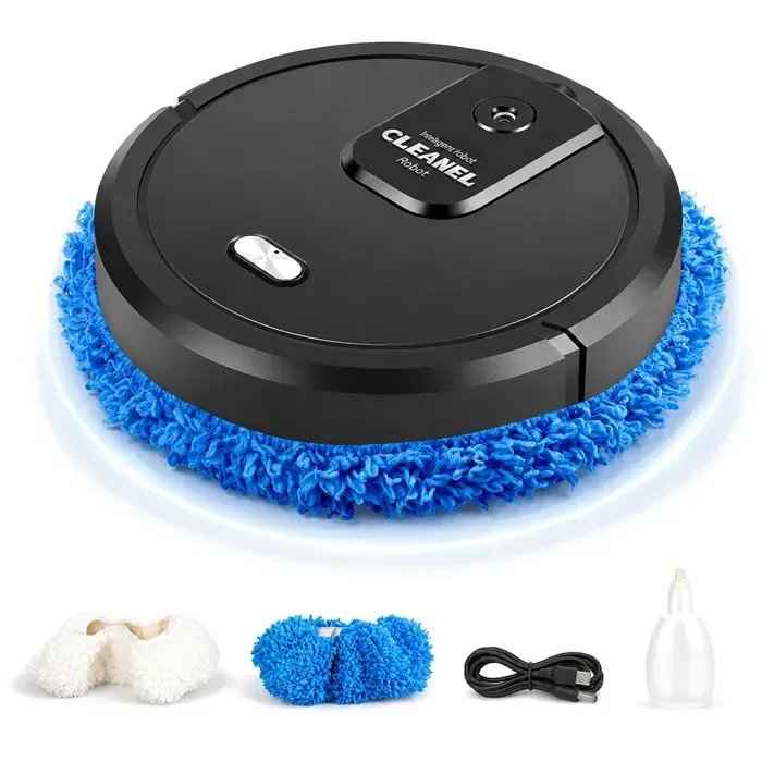 Robot aspirateur balai 2 en 1 - TepidBee - autonome nettoyage sec et humide autonomie longue idéal poils animaux tapis sols dur — coloris Noir