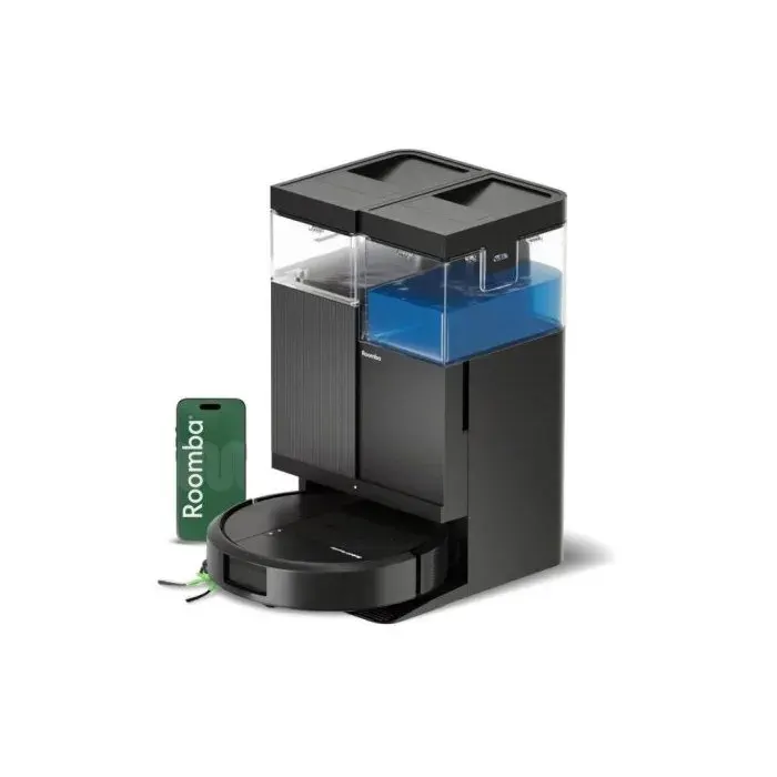Robot aspirateur et laveur - IROBOT - Roomba Plus 515 Combo - Station dauto-vidage - 22 000 Pa - Navigation LiDAR — coloris Noir