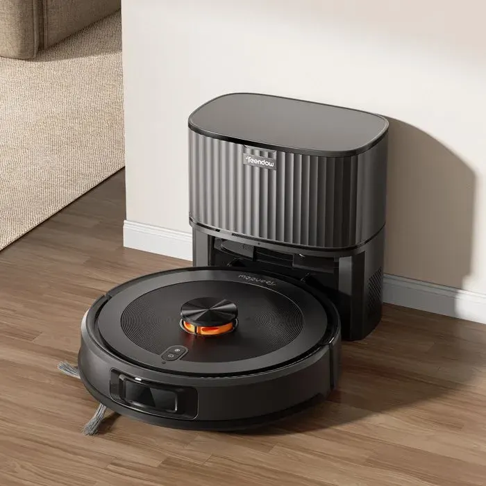 Robot Aspirateur Laveur 4500Pa –Puissant & Intelligent – Autonomie 120Min (2600mAh) – Contrôle par Wi-Fi/App/Télécommande – Sans