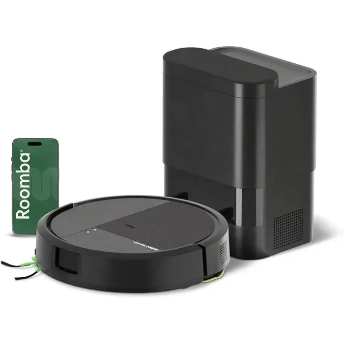 Robot aspirateur laveur avec base AutoEmpty - iRobot - 15 000 Pa - Lidar - Vidage automatique jusqu’à 3 mois