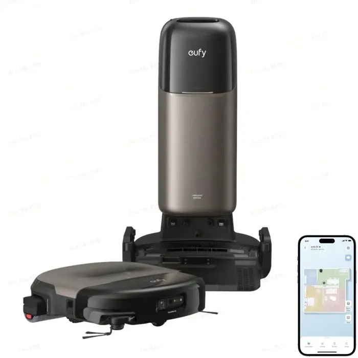 Robot Aspirateur Laveur - EUFY Omni S2 - Aspiration 30000Pa - station multifonction - collecteur auto