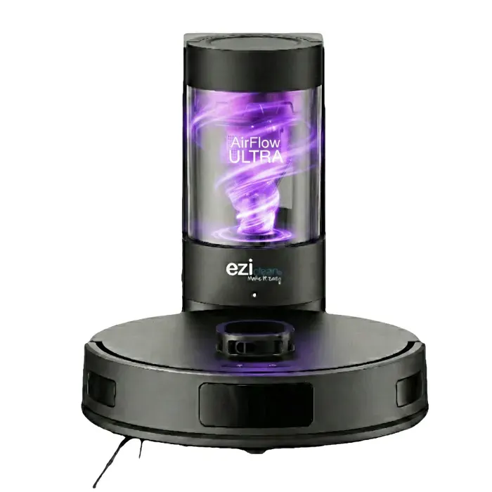 Robot aspirateur laveur LIDAR connecté avec base de vidage EZIclean® AirFlow ULTRA