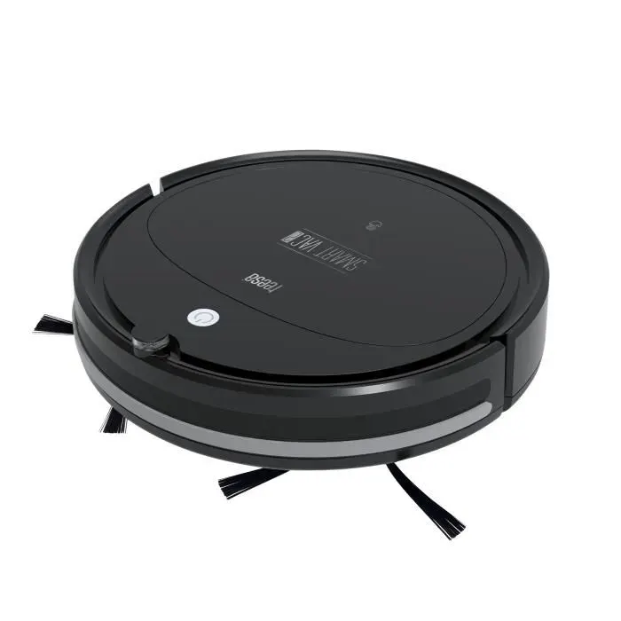 Robot Aspirateur - TEESA - SMART VAC 2 - 3 Modes de Nettoyage - Système de Nettoyage Automatique - Noir