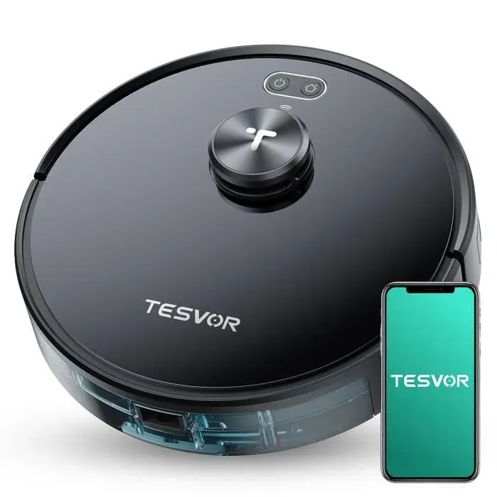 Robot aspirateur - Tesvor - S4 - LiDAR - 22000 Pa - 120 min autonomie