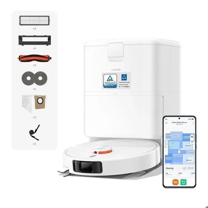 Robot aspirateur - XIAOMI - H50 Pro - 15 000 Pa - Station auto-vidante laveuse/séchante - Navigation LDS 360°