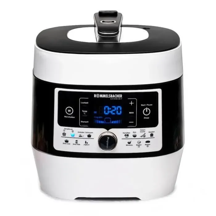 Robot cuiseur Rommelsbacher MD 1000 - 4L - Noir/Blanc - 14 programmes - LCD numérique - 1000W