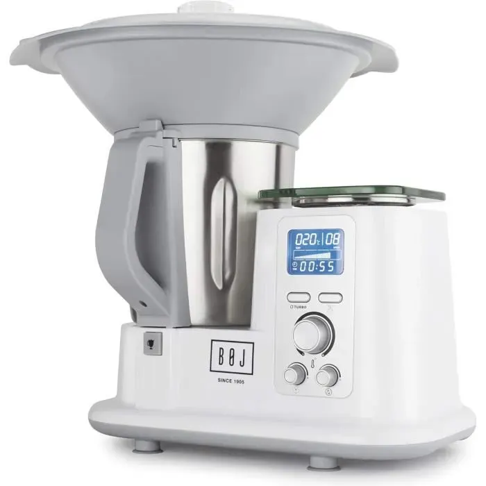 Robot Culinaire - BOJ - MC-2500 - Bol en Acier Inoxydable 25 L - Cuiseur Vapeur - Verrou de Sécurité