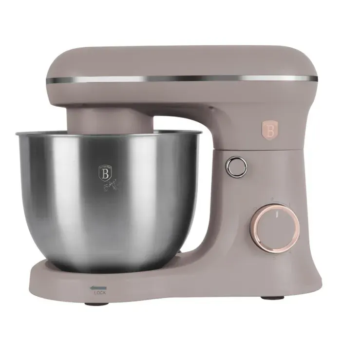 Robot de cuisine - BERLINGERHAUS - BH-9769 - 1500 W - Bol 5 l - Taupe mat