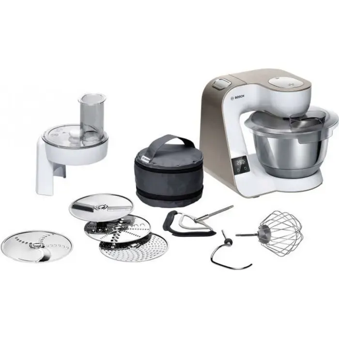 Robot de cuisine - Bosch - MUM5XW10 - Acier inoxydable 18/8 - Arrêt électronique de sécurité - Gris — coloris Grise