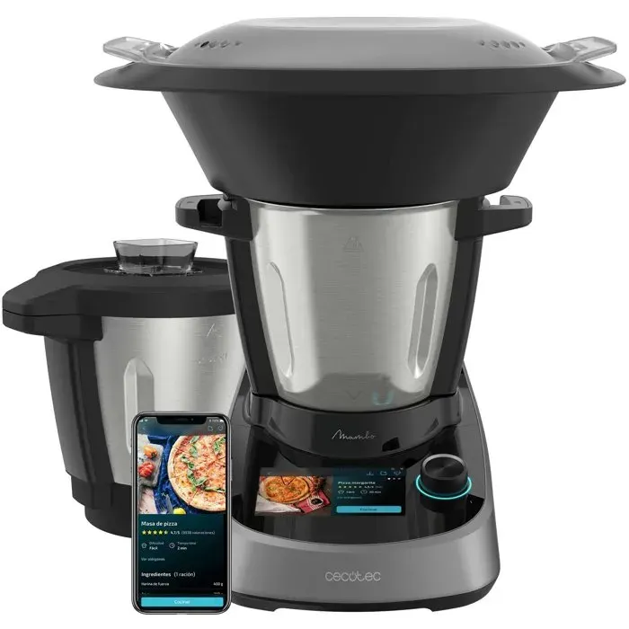 Robot de cuisine - CECOTEC - Mambo Touch avec bol Habana - 1600 W - 33 L - 37 fonctions - Gris