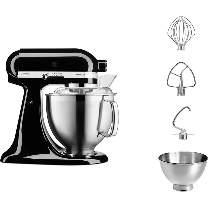 Robot de cuisine - KITCHENAID - Artisan 5KSM185PSEOB - 300 W - 10 vitesses - Bol 48 L