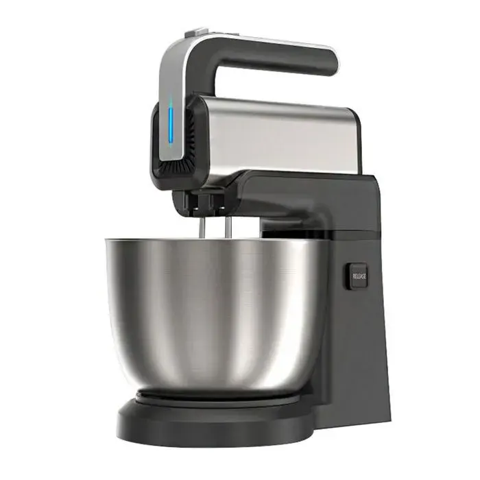 Robot de Cuisine Multifonctions 300 W Ensemble Batteur Électrique à Main et Sur Socle 35 L avec Bol en Acier Inoxydable 5 Vitesses