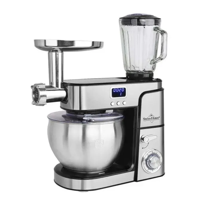 Robot de cuisine - SWISS HAUS - KM2207BG - 7 L - 1500 W - Acier inoxydable