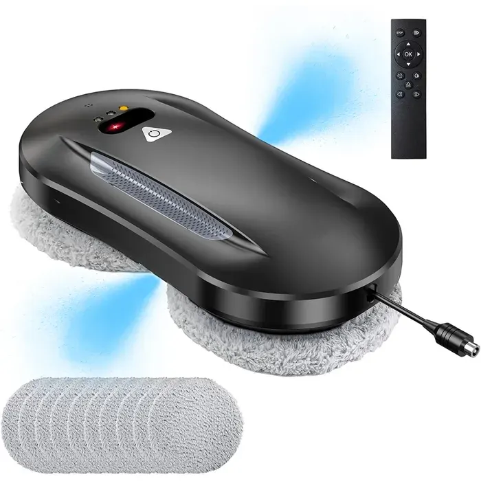 Robot de nettoyage automatique 5600PA Robot nettoyeur de vitres aspirateur télécommande essuie-glace électrique vitres