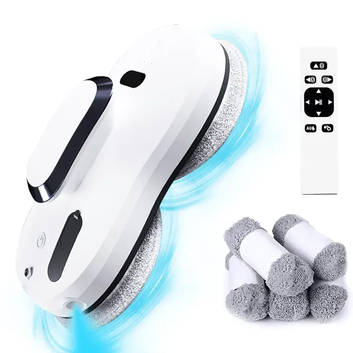 Robot lave-vitre intelligent - Nettoyeur de vitres électrique automatique avec télécommande pour fenêtres intérieures/extérieures