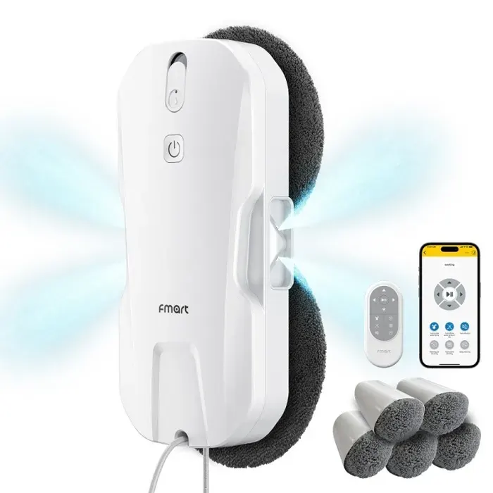 Robot lave-vitres - FMART - T11 - Aspiration 5300Pa - Réservoir 100ml - Autonomie 20min