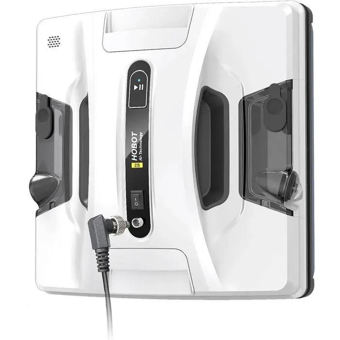 Robot lave vitres - Hobot 2S - Pulvérisation bilatérale deau par ultrasons - nettoyage intelligent